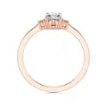 Pierścionek z owalnym diamentem w różowym złocie SBPZ_018